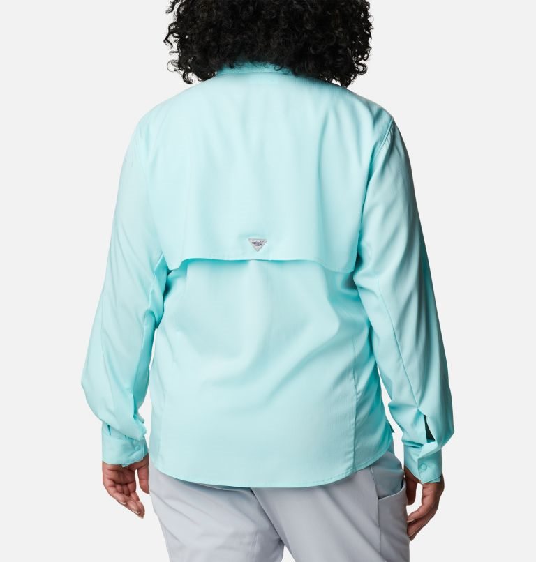 Women's Columbia PFG Tamiami II Long Sleeve Shirts Turquoise | Plus Size CA-ALC65